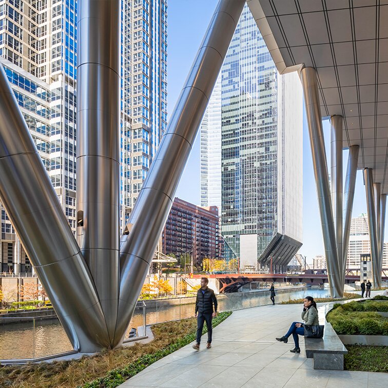 square view: facade cladding „110 North Wacker“, Chicago | © Nick Ulivieri Photography