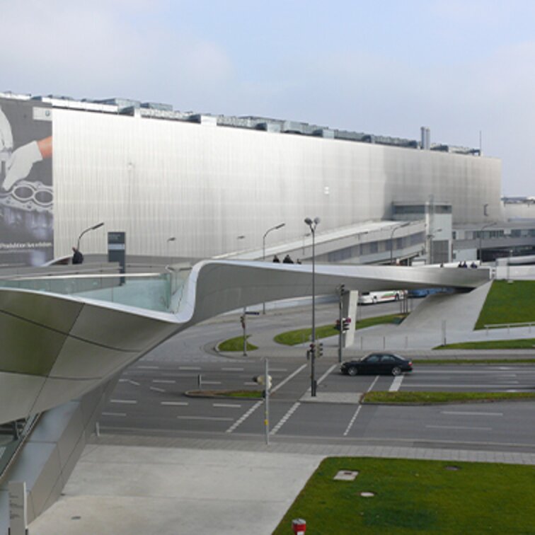 Square view "BMW Welt"; ecological metal facade