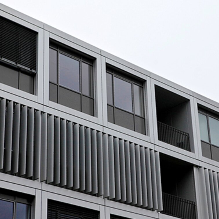 "Technische Universität Darmstadt" metal facade, aluminium