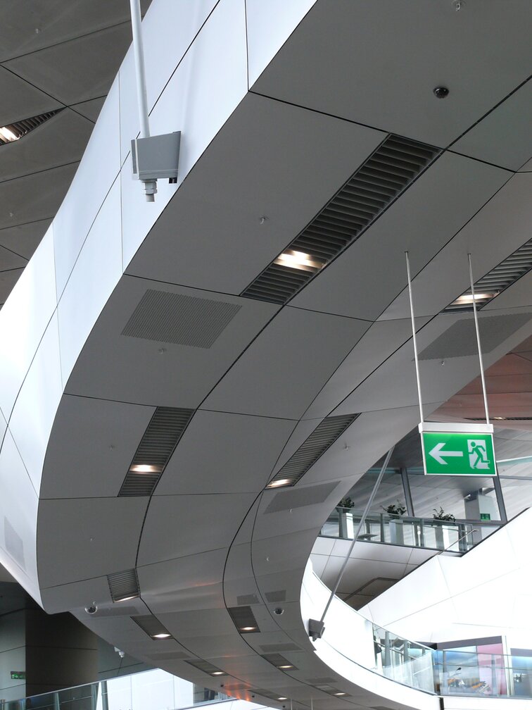 Project image"BMW Welt"; Stainless steel panels