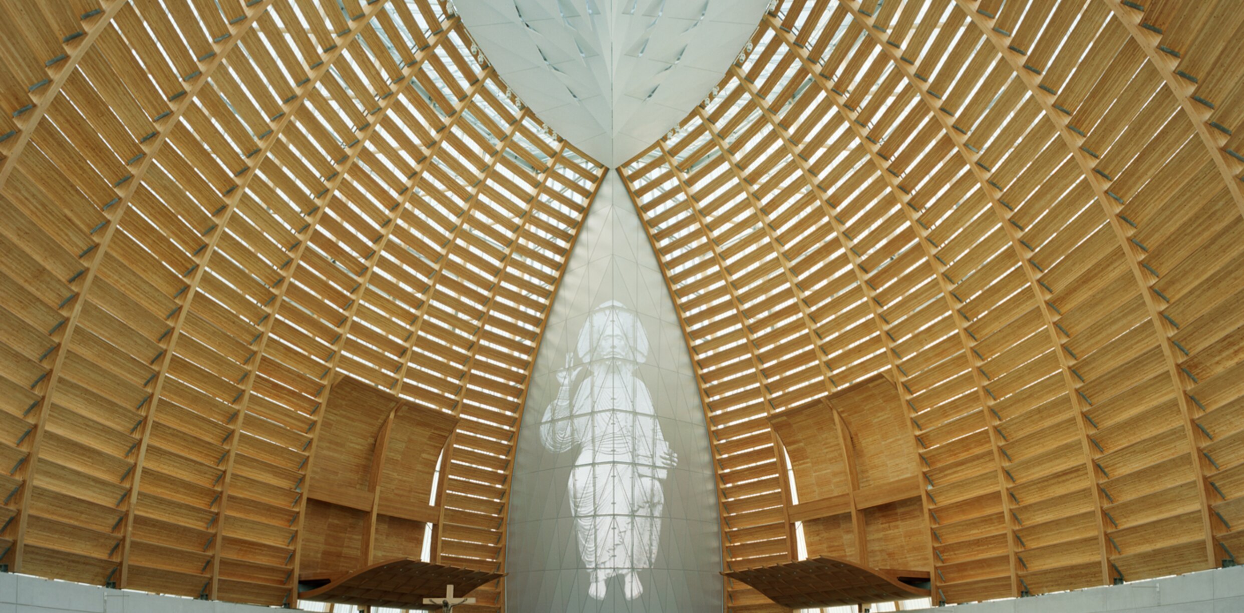 "Cathedral of Christ the Light"; interesting aluminum building envelopes