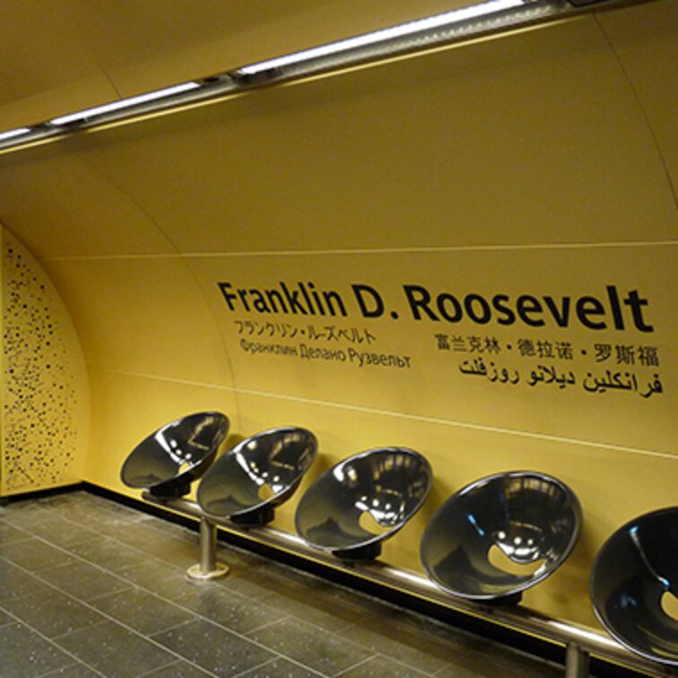 "Metro-Station Franklin D. Roosevelt" Metallfassade, Aluminium