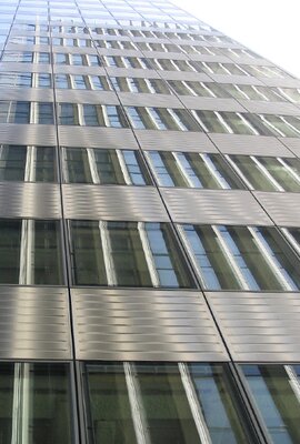 "PB12 Office Tower" facade construction, stainless steel, Paris