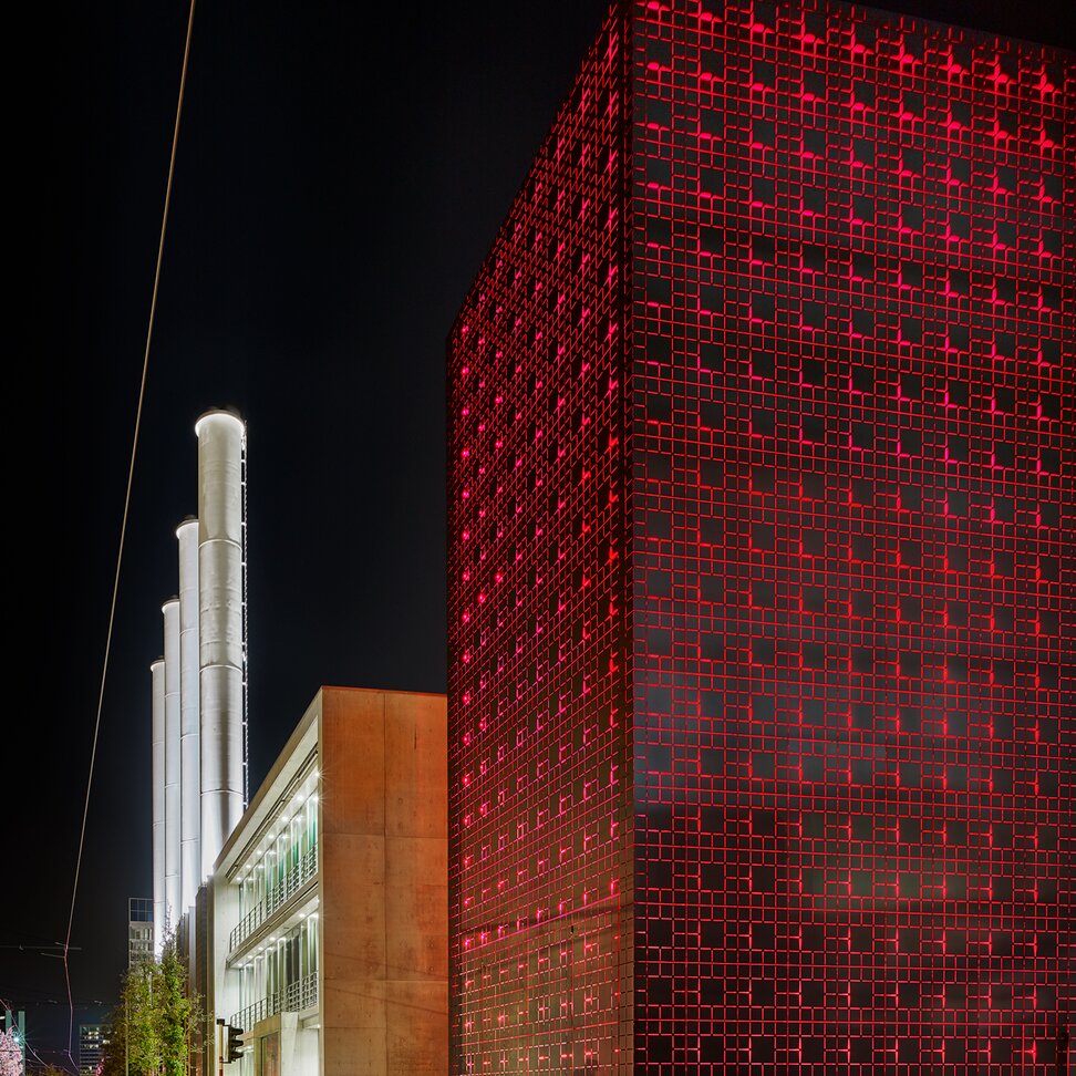 "Pelletsilo Luxenergie" facade system, aluminium, Luxembourg | © Lukas Roth Architekturfotografie