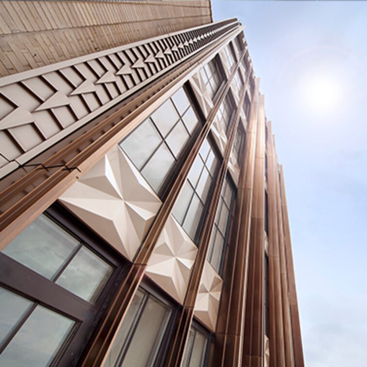 "Walker Tower" Fassadenverkleidung, Aluminium & Edelstahl, New York City | © Nico Arellano