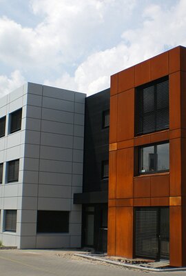 "WMV GmbH & Co. KG" facade cladding, aluminium- & weathering steel, Germany