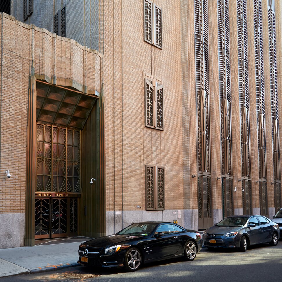"Walker Tower" facade construction, aluminium & stainless steel, New York City