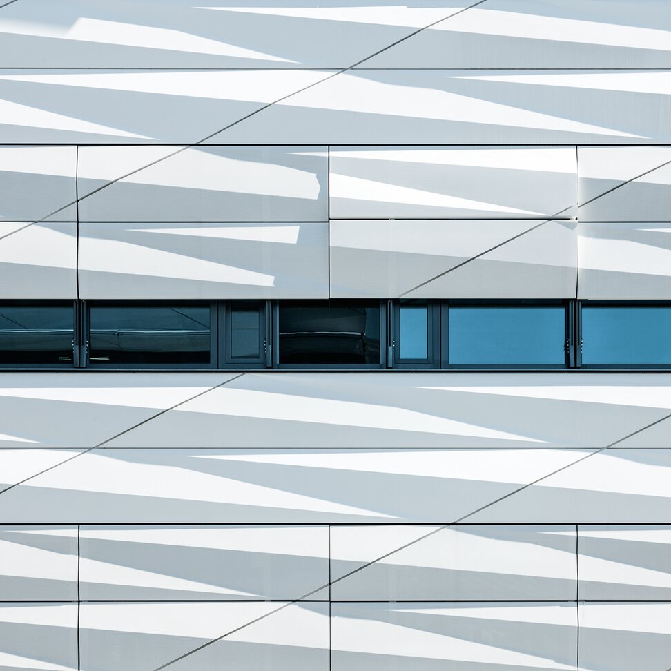 "Skylabs S.A.R.L." Fassadengestaltung, Aluminium, Heidelberg | © Adrian Schulz Architekturfotografie